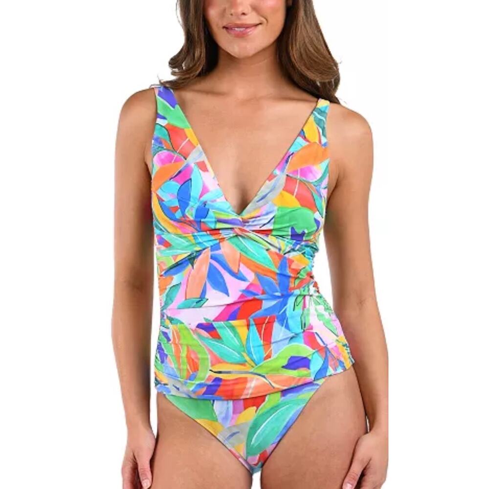 La Blanca Tropi-flage Tankini Swim 6 NWT